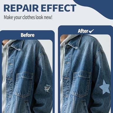 Iron On Patches for Clothes 24pcs, Iron On Patches for Jeans, Cotton Denim Repair Patch for Inside Jeans Fabric Kit, Jeans Knee, Pants, Clothing 3" by 4-1/4" Blue&Black - Image 4
