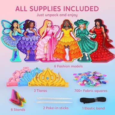 Klever Kits Poke in Fun Art Crafts for Kids Ages 4-8, Princess Dress-up, Art Activities, DIY Craft Kits, Birthday Gifts for Girls Ages 4 5 6 7 8+ - Image 4