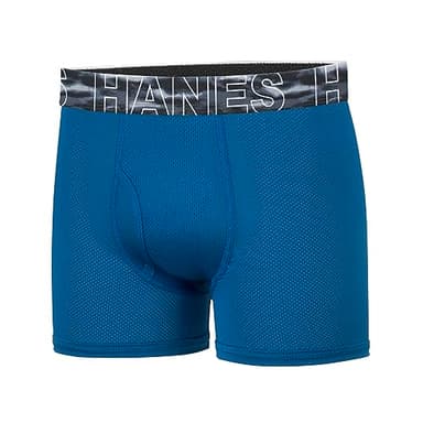 Hanes Boys' Big Performance Tween Boxer Brief Pack, X-Temp Mesh Underwear, Assorted, 6-Pack, Black/Blue/Green/Grey-6 Pack, Large - Image 2