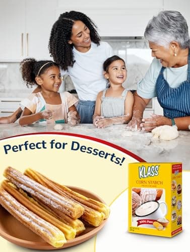 Klass Corn Starch 100% Pure 1.76 Pounds - 0% Calories 0% Total Fat & Sugar Free (28.2 Oz Pack of 2) - Image 6