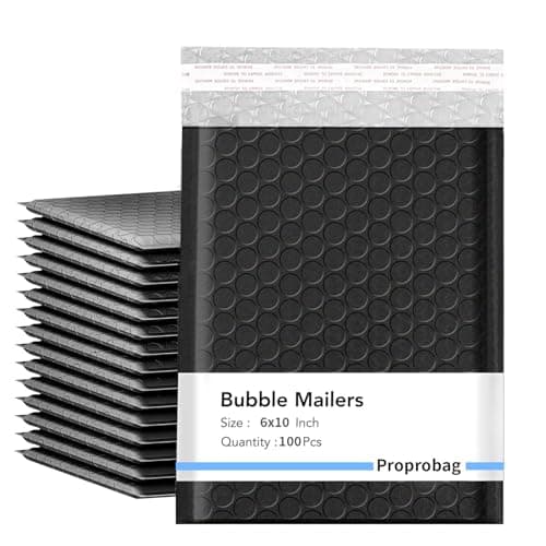 Proprobag 6x10 Bubble Mailers 100 Pack - Usable Size 6x9 Heavy Duty Padded mailer with Self Seal, Waterproof Shipping Envelopes, Bubble Wrap Protection for Ecommerce, Non See Through - Image 1