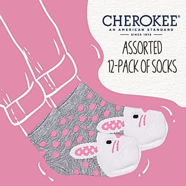 Cherokee Little Girls 12 Pack Shorty Socks - Image 2
