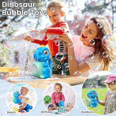 Dinosaur Bubble Machine Toys for Toddlers: Battery-Operated Bubble Maker with Bubble Solution for Kids - Perfect for Outdoor Parties, Yard Fun - Idea Kids Gift for Easter Christmas Birthday - Image 5