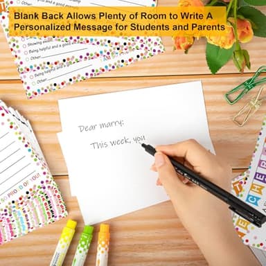 50Pcs Teacher Mail Notes to Parents, Happy Mail Postcards Preschool Elementary Classroom Must Haves, Good Behavior Incentive Motivational Cards to Send Home for Kindergarten School Teacher Supplies - Image 4