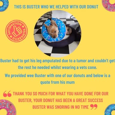 Dog Donut Collar | Alternative to Traditional or Soft Dog Cones | Inflatable Post-Surgery Cone for Medium Dogs (Pink) - Image 4