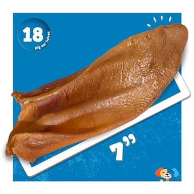 Jack&Pup Natural Half Pig Ears for Dogs Large, Pigs Ears for Dogs - Premium Dog Ear Treat - Dog Chew Treats for Large and Small Breeds (18 Pack) - Image 5