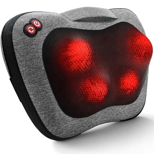 VIKTOR JURGEN Shiatsu Back Massager with Heat – Deep Tissue Massage for Neck, Shoulder, Leg, Upper & Lower Back Pain Relief, Electric Kneading 3D Massage Pillow Gifts for Men Women Dad, Mom, Christmas - Image 1