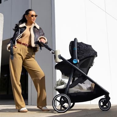 Evenflo Shyft Intuiti+ Travel System Featuring Revolve180 LiteMax™ NXT Rotating Rear-Facing Lightweight Preemie and Infant Car Seat with SensorySoothe 3-30 lbs. (Dubhan Black) - Image 13