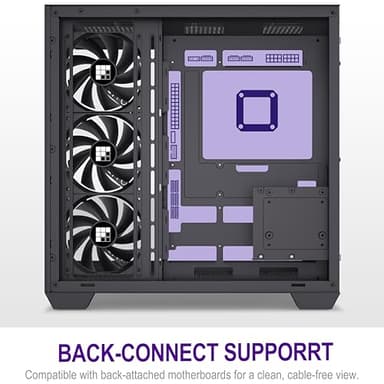 FOIFKIN F300 (2025) PC Case - Pre-Installed 4 No RGB Fan, ATX Mid-Tower Gaming PC Case, 270° Panoramic Glass with Type-C, FOIFKIN (Black) - Image 8