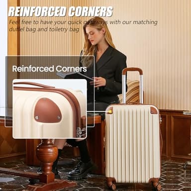 Cosbarn Luggage Sets 5 Piece Suitcases with Wheels, Suitcase Set ABS Hard Case Luggage with TSA Lock Spinner Wheels Durable Travel Luggage - Image 4