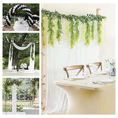 Hezuzo Spandex Table Cover for 4FT or 6ft or 8ft Table Universal Fitted Stretch Tablecloth for Party, Banquet, Wedding and Events-Black - Image 7