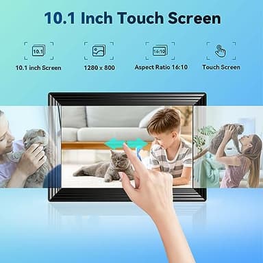 Frameo 10.1" WiFi Digital Picture Frame, Smart Digital Photo Frame with 16GB Storage, 1280x800 IPS HD Touch Screen, Auto-Rotate, Easy Setup to Share Photos or Videos Remotely via App from Anywhere - Image 7
