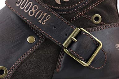 OSSTONE Moto Boots for Men Fashion Zipper-up Leather Chukka Boots Casual Shoes 5008-1-D-11 Brown - Image 9