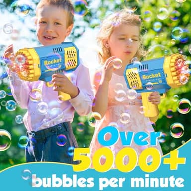 JONEG Toys for 3-8 Year Old Boys Girls: Bubble Machine for Kids with Bubble Solution, Gifts for 3 4 5 6 7 8 Years Old Boy Birthday Toy for Kid Toddlers Ages 4-6 Outdoor Wedding Bubbles Blower Maker - Image 2