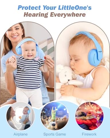 cumunebula [2-in-1] Baby Ear Muffs Noise Protection - [Two Modes] Baby Headphones for Noise Cancelling Headphones- Infant Headphones Noise Cancelling - Ear Protection for 3 Months to 4 Years - Image 6