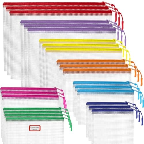 25pcs Mesh Zipper Pouch Bags for Organization and Storage,Toy Storage Bags,Zipper Pouch for Classroom Organization, Storage Bag Suitable for Classroom,Travel and Home - Image 1