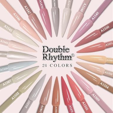 Double Rhythm 28Pcs 0.5Oz Gel Nail Polish Set Same Color Same Bottle Soak Off Gel Polish Kit Nail Art Manicure Salon DIY at Home for Women (Nude Pink Collection-T24-3) - Image 5