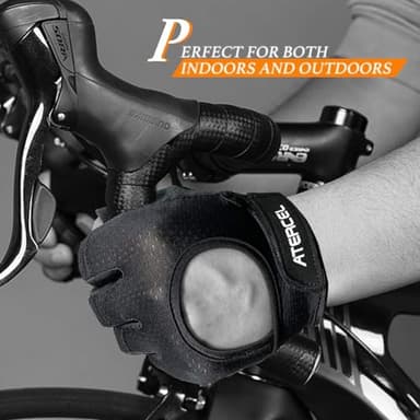 ATERCEL Weight Lifting Gloves Full Palm Protection, Workout Gloves for Gym, Cycling, Exercise, Breathable, Super Lightweight for Men and Women(Black, S) - Image 5