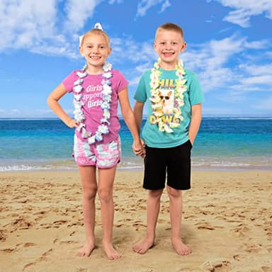 JOYIN 120 Counts Hawaiian Leis Bulk, Colorful Tropical Flower Leis for Kids Adults Hawaiian Beach Luau Party Favors Decorations - Image 5