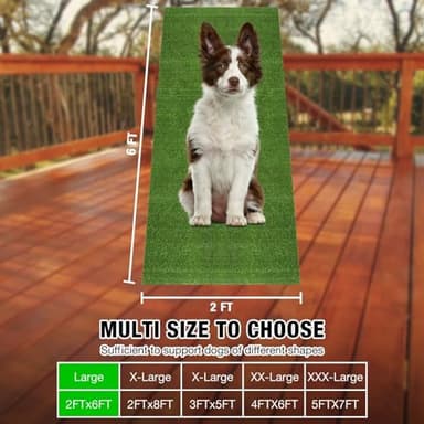 GLOBREEN Grass Pad for Dog Large Size - 2FTx6FT, Dog Potty Training Turf, Indoor Outdoor Pets Pee Fake Grass for Balcony Patio Yard - Image 6