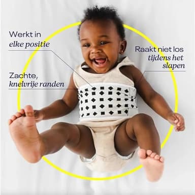 Nanit Breathing Wear Band – Works with Nanit Pro Baby Monitor to Track Breathing Motion Sensor-Free, Like Your Hand On Their Heart from Anywhere, 100% Cotton, Size Large, 3-24 Months, Pebble Grey - Image 2