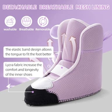 SWAY Adjustable Inline Skates for Kids, Teens and Adults, All Wheels Light Up High Performance Roller Skates for Boys and Girls Ideal for Roller Skate (Purple, Large-Youth & Adult（4-7 US）) - Image 4