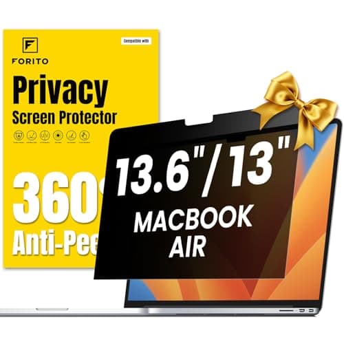 F FORITO 360° Privacy Screen Protector Compatible with MacBook Air 13.6 inch (2022-2025, M2, M3, M4), Anti Peeping and Anti Glare Laptop Privacy Screen Shield