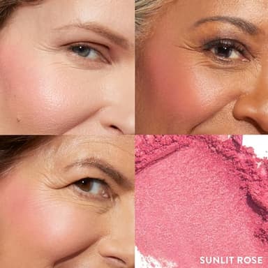 LAURA GELLER NEW YORK Baked Blush-n-Brighten Marbleized Blush for Cheeks - Sunlit Rose - Satin Finish - Buildable Color - Image 2