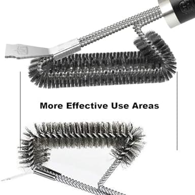 GRILLART Grill Brush and Scraper BBQ Brush for Grill, Safe 18" Stainless Steel Woven Wire 3 in 1 Bristles Grill Cleaning Brush, BR-4516 - Image 4