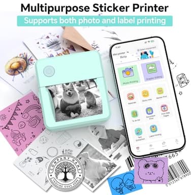 Label Maker Machine with Tape – Bluetooth Thermal Label Printer, Mini Sticker Maker for Home, Office, School & Small Business, Includes 2 Rolls of Label Paper - Image 6