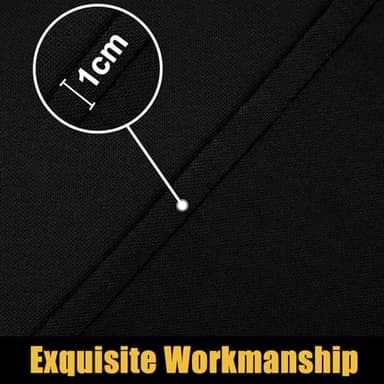 Smiry Rectangle Picnic Table Cloth, Waterproof Elastic Fitted Tablecloths for 4 Foot Tables, Washable Polyester Table Cover for Camping, Indoor and Outdoor (Black, 24"x48") - Image 9