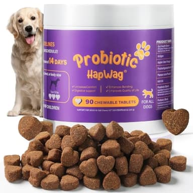 Probiotics for All Breeds and Ages Dogs, Support Gut Digestive Health, Anti Diarrhea, Constipation Relief, No More Allergies, Dog Supplements - Pork Flavor - 90 Soft Chews - Image 1
