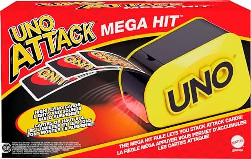 Mattel Games UNO Attack Game with Card Launcher Featuring Lights & Sounds, Plus Mega Hit Rule (Amazon Exclusive) - Image 1