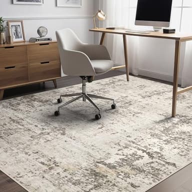 UERMEI 10x14 Area Rug Living Room Rugs - Washable Neutral Modern Abstract Soft Thin Large Rug Indoor Floor No Slip Rug Carpet for Bedroom Under Dining Table Home Office Decor - Dark Brown - Image 7