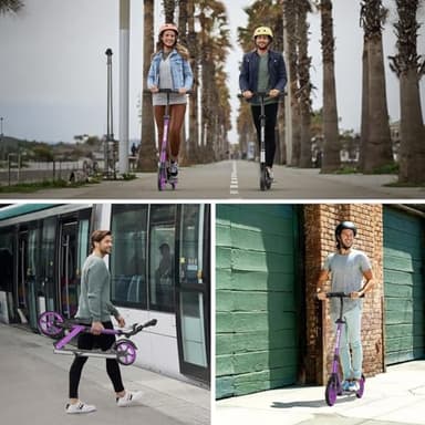 WAYPLUS Kick Scooter for Ages 6+,Kid, Teens & Adults. Max Load 240 LBS. Foldable, Lightweight, 8IN Big Wheels for Kids, Teen and Adults, 4 Adjustable Levels. Bearing ABEC9 - Image 2
