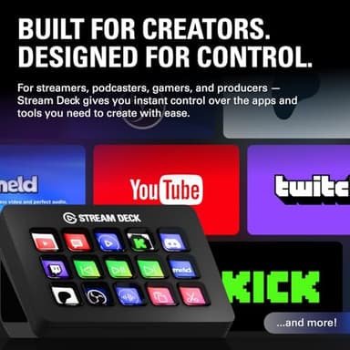 Elgato Stream Deck MK.2 – Studio Controller, 15 macro keys, trigger actions in apps and software like OBS, Twitch, ​YouTube and more, works with Mac and PC - Image 2