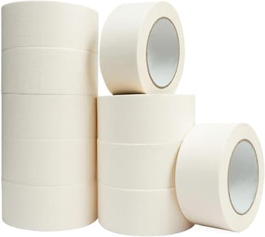 Masking Tape 2 Inch, 10 Pack White Masking Tape Bulk for General Purpose Use, 2 Inches X 55 Yards X 10 Rolls (550 Total Yards - Image 2