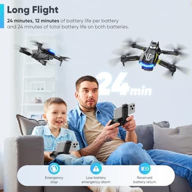 Flymevac Drone with Camera, Dual 720HD, Drone for Kids with Cool Lights, Cestures Control, Vertical Shooting, Waypoint Flight, Gravity Control, 3D Flip, 3-Speeds, Drones for Adults, Beginners, Kids - Image 8