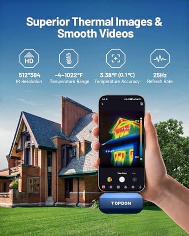 TOPDON TC001 Thermal Camera for Android, Super IR 512x384 High Resolution, Thermal Imaging Camera, Thermal Imager - Optimized Temperature Accuracy, Works for Smartphones and Tablets & PC(not for iOS) - Image 2