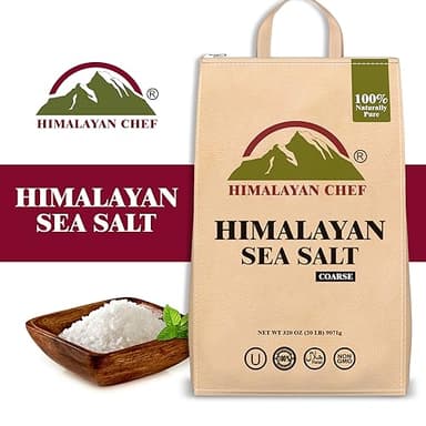 Himalayan Chef Sea Salt, Coarse Grain, 640 Ounces Mineral Salt, Pure & Natural Sun Dried Sea Salt, Unrefined, Gluten Free, Grinder Refill Sea Salt, 320 Ounce/Each (Pack of 2) - Image 5