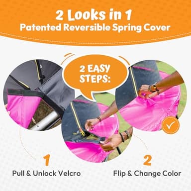 JUMPZYLLA Trampoline Outdoor 8FT 10FT 12FT 14FT 15FT 16FT with Enclosure and Ladder, ASTM Approved Recreational Trampoline for Kids and Adults, Anti-Rust Coated Frame - Image 7