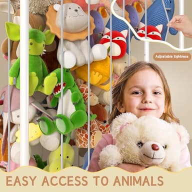 HAVEDAWN All Metal Stuffed Animal Storage, Never Fall Apart Stuffed Animal Zoo, Extra Large Stuffed Animal Holder - Sturdy Metal Plush Toy Organizer Perfect for Boys Girls Nursery Play Room Kidsroom - Image 5
