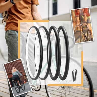 Hycline Road Bike Tires Set: 2-Pack 700x28C(28-622) Folding Replacement Puncture-Resistant Bicycle Tires and 2 Pcs 700x25-28C Inner Tubes Presta Valve with Tire Levers for City Commuter Road - Image 7