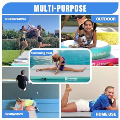 AKSPORT Inflatable Gymnatsics Mat Tumble Track 10ft 13ft 16ft 20ft 23ft Air Tumbling Mat with Air Pump for Home Use/Training/Cheerleading/Yoga - Image 6