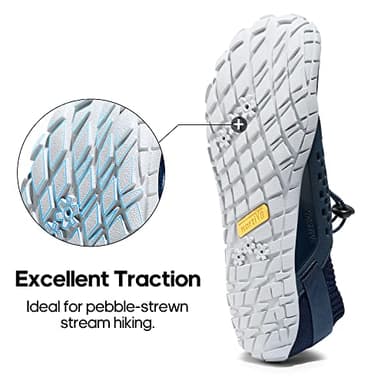 NORTIV 8 Mens Lightweight Barefoot Aqua Water Shoes for Outdoor Sports, Swim, Fishing, Hiking, Diving, Surf Walking, Dark/Blue - 12 (TREKMAN-2) - Image 4