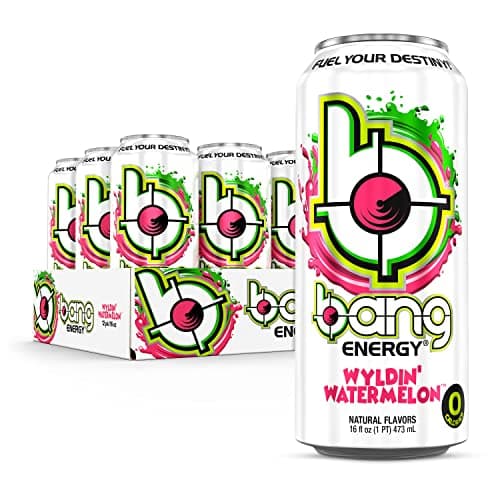Bang Energy Wyldin’ Watermelon, Sugar-Free Energy Drink, 16-Ounce (Pack of 12) - Image 1