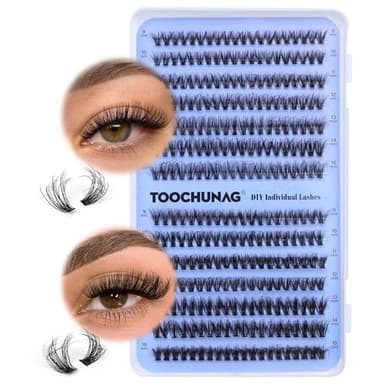 Lash Clusters 30D+40D Wispy Eyelash Clusters D Curl Individual Lashes 9-15mm Cluster Eyelash?Extensions 280pcs False Mink Eyelashes DIY Flat Lash Extension by TOOCHUNAG - Image 1