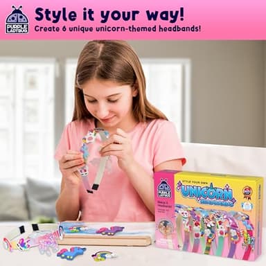 PURPLE LADYBUG Unicorn Headband Making Kit - Unicorn Crafts for Girls Ages 4-9, Birthday Gifts, DIY Hair Accessories Set, Great Summer Activity for Girls - Image 4