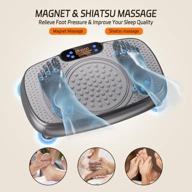 Vibration Plate Exercise Machine: TISSCARE Weight Loss and Lymphatic Drainage Vibrating Plates, Whole Body Workout Sculpting Platform for Home Fitness Fat Burner for Women Men - Image 7