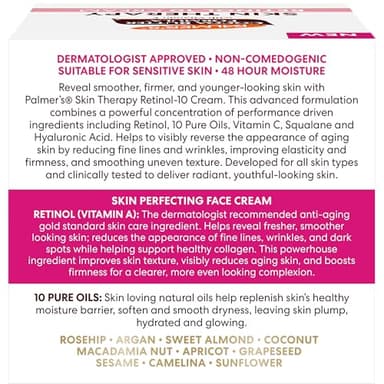 Palmer's Cocoa Butter Formula Face Cream, Skin Therapy Retinol-10 Moisturizer, 2.7 Oz, Vitamin E & Hyaluronic Acid, Helps Reduce Fine Lines & Uneven Skin Tone, 48Hr Moisture, Dermatologist Approved - Image 12